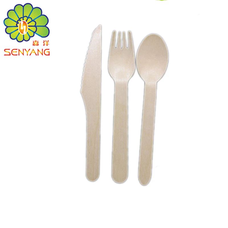 Bulk Disposable Biodegradable Wooden Cutlery Eco Friendly Wedding