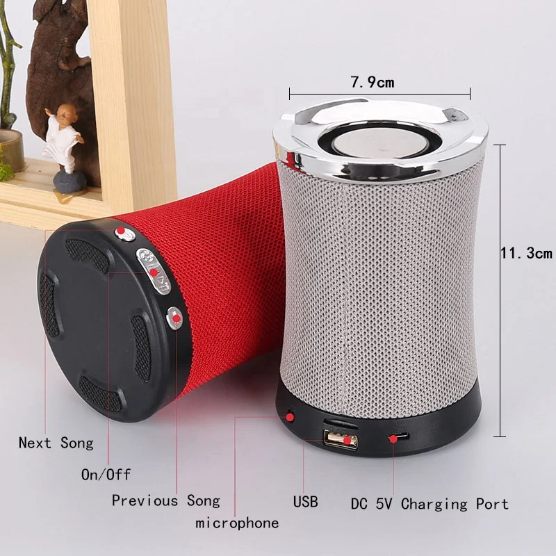 Bluetooth Speaker Fabric Cloth Wireless With Tf Card Fm Radio Usb Flash
