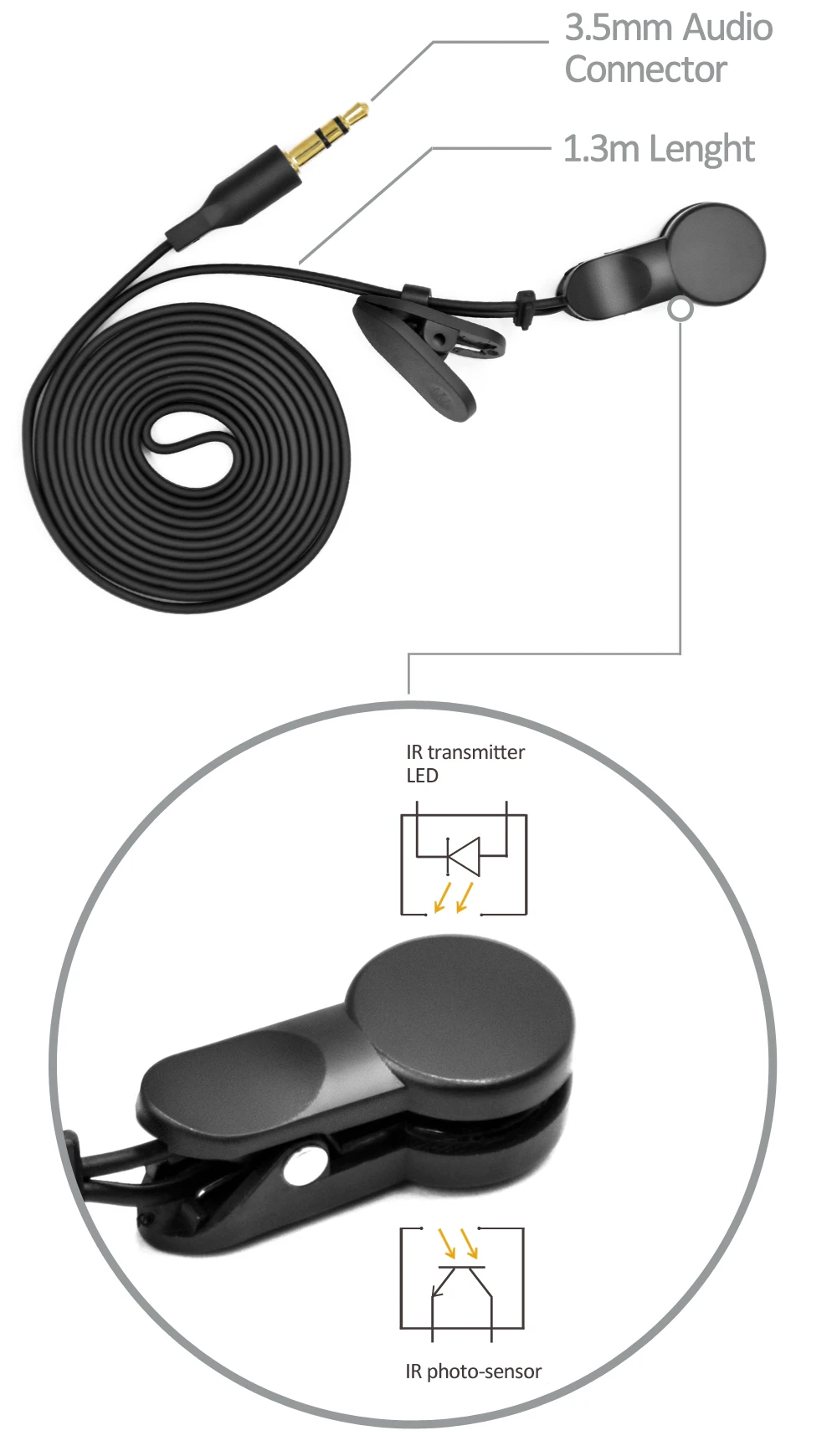 Ear Clip Infrared Heart Rate Pulse Sensor Treadmill Accessories