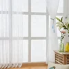 fancy plain style pure colors sheer voile curtain fabric for window