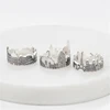 Fashion custom stainless steel paris city landscape finger ring