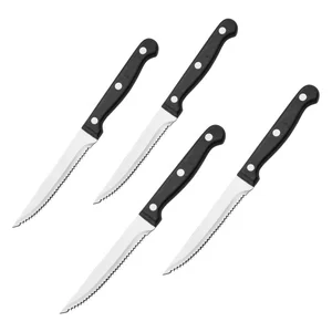 Image of wholesale 3Cr13 stainless steel 4pcs serrated steak knife set custom made logo