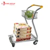 New style hand push cart Double Layers Supermarket store Fruit and vegetable store supermarket shopping carts