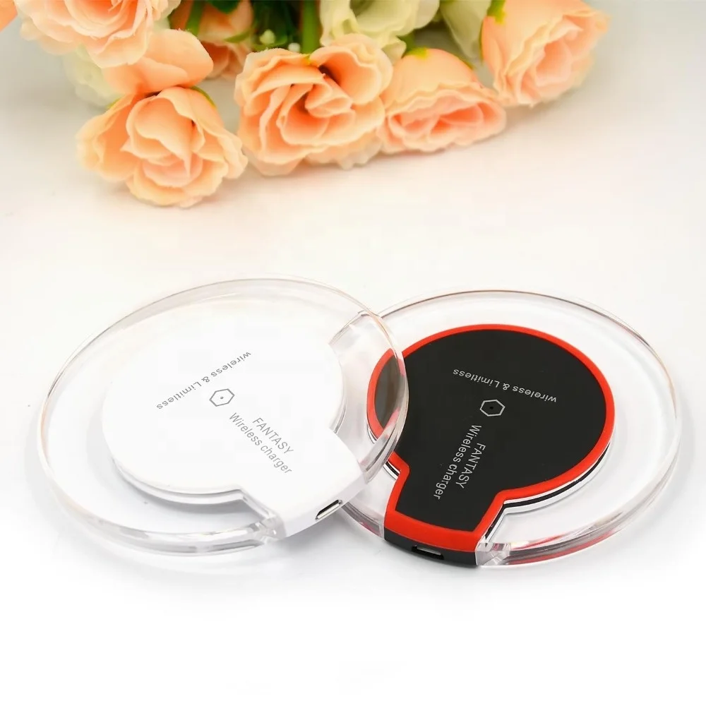 Fantasy portable qi wireless charger with led light for mobile phone