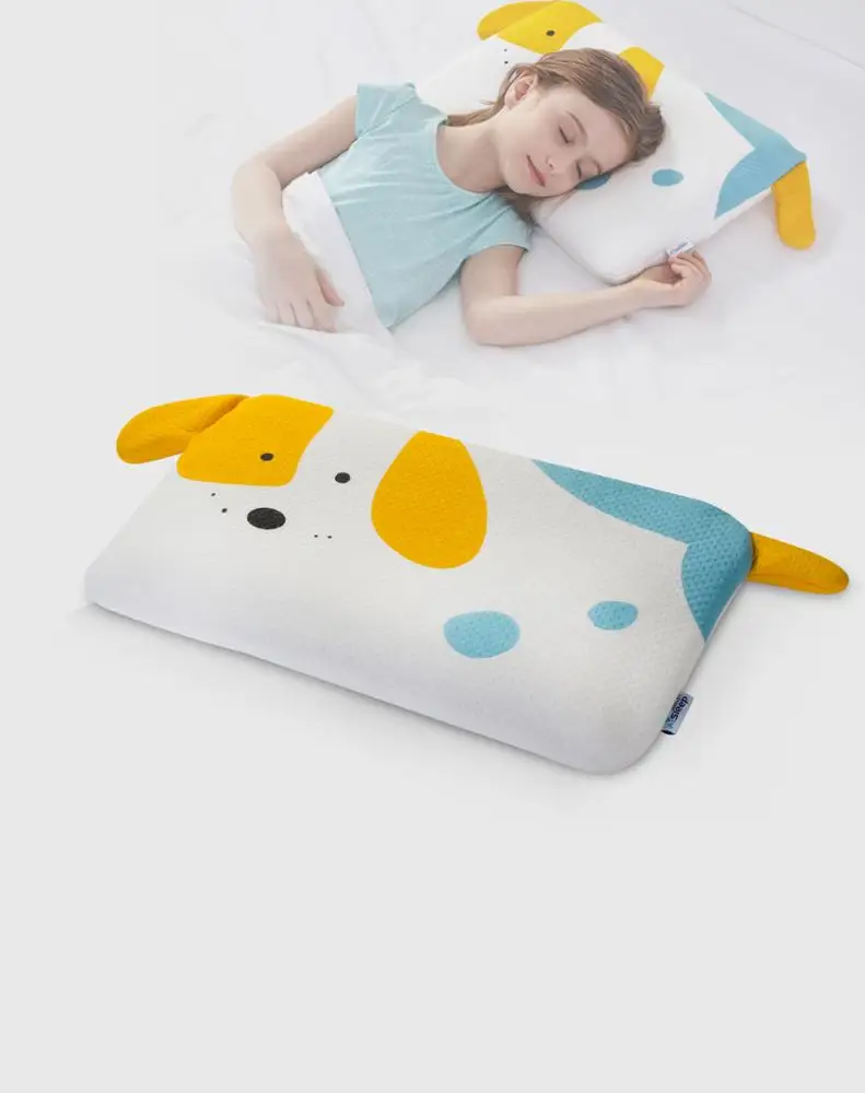 

50x30cm New Material Cute Dog Shape Baby Pillow Flat Head Memory Foam