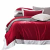 Solid red blue percale fabric luxury bedding set Christmas bedding