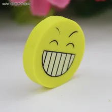 1pcs Smile Face Erasers Rubber for Pencil font b Kid b font Funny Cute Stationery Novelty