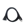Dual USB 2.0 Flush Mount Cable - 1m Socket Extension Cable Male to Female Car Dashboard Flush Mount USB Cable