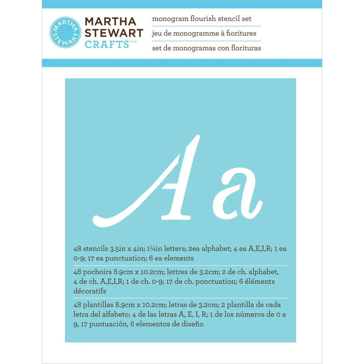 Martha Stewart Crafts Alphabet Stencil, 32988 Monogram Flourish