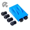 Free Shipping Pocket Hole Jig Kit System 6/8/10mm Drill Guide Drill Bit Set Angle Drilling Puncher Locator Woodworking Tools