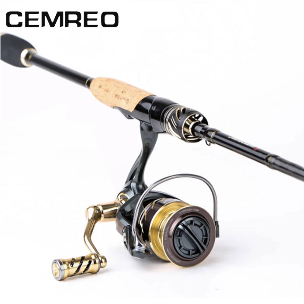 

CEMREO High Quality Carbon Fiber 2.1m-2.4m Double Tips Spinning Fishing Rod and Reel Combo