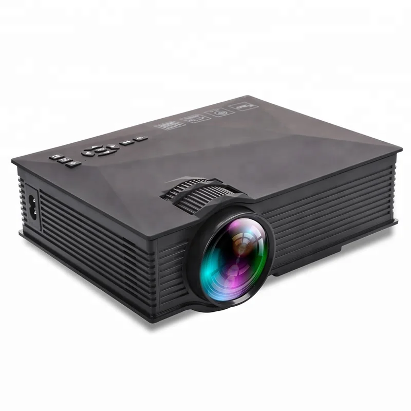 

1200 Lumens Mini LCD Projector UC46+ wifi 2.4G Portable Home Cinema UC46 led 4K Projector for outdoor