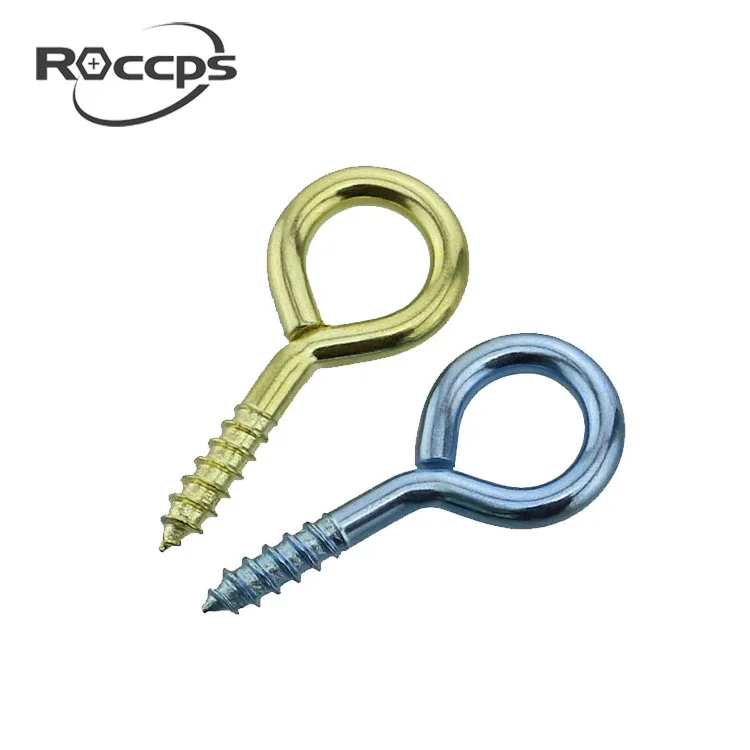 Self Tapping Close Sealing Brass Screw Decorative Hooks Fish Eye