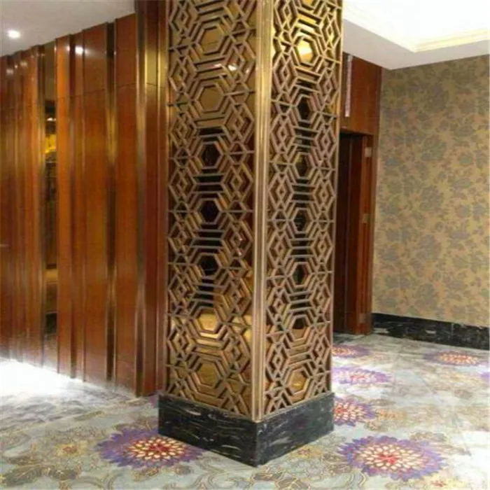 interior decorative stainless steel column cladding panel with color finish