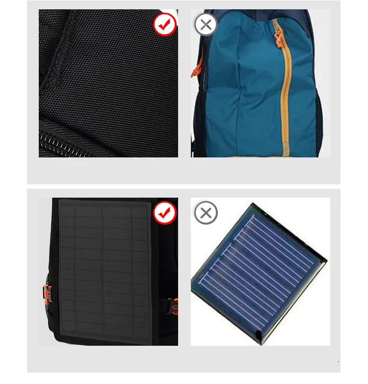 Outdoor usb solar charging backpack multi-functional fashion notebook backpack