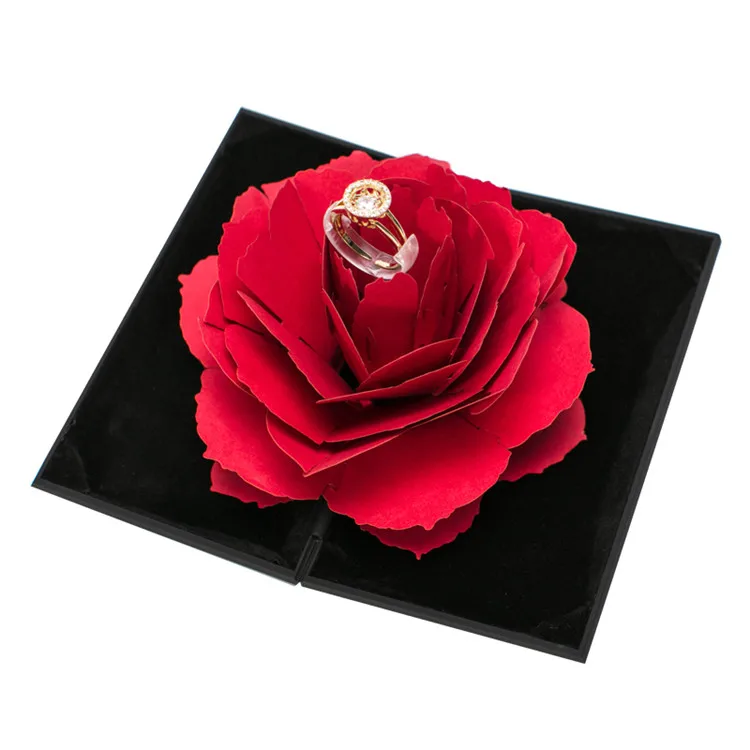 

Hot sale Popular Rose jewelry packing box and Decorative Ring Box, Customized