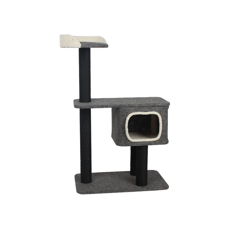 

Cat Tree Condo Furniture Kitten Activity Tower, Dark grey