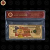 Wr Limited Edition Colored Kobe Bryant Paper Craft Collectible Gold Banknote with COA Frame