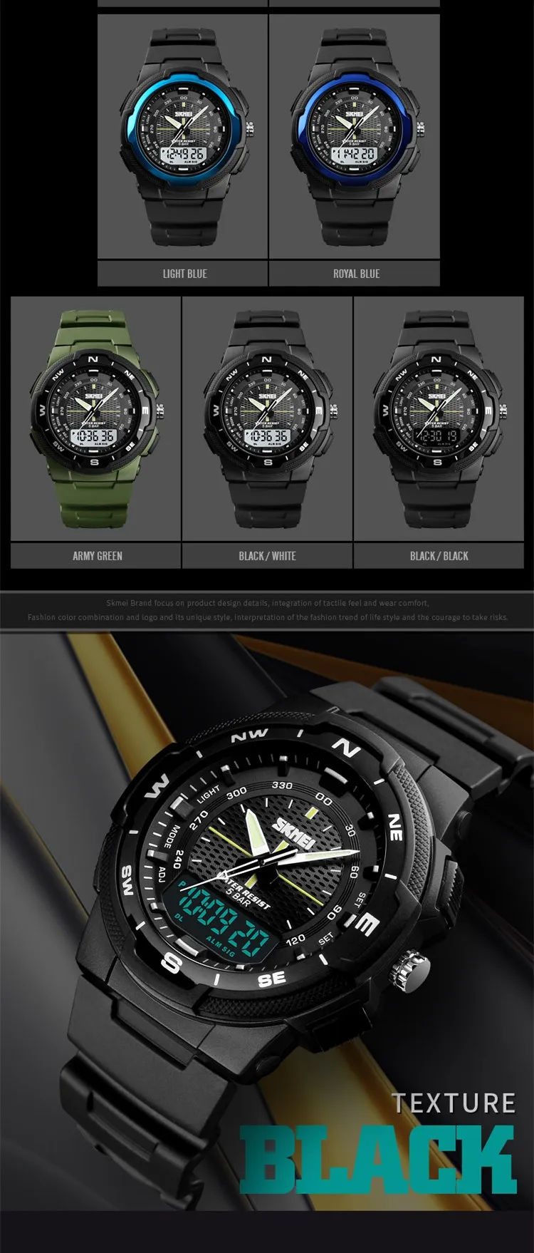 Wholesale price digital watch japan movement china case dual time analog watch 