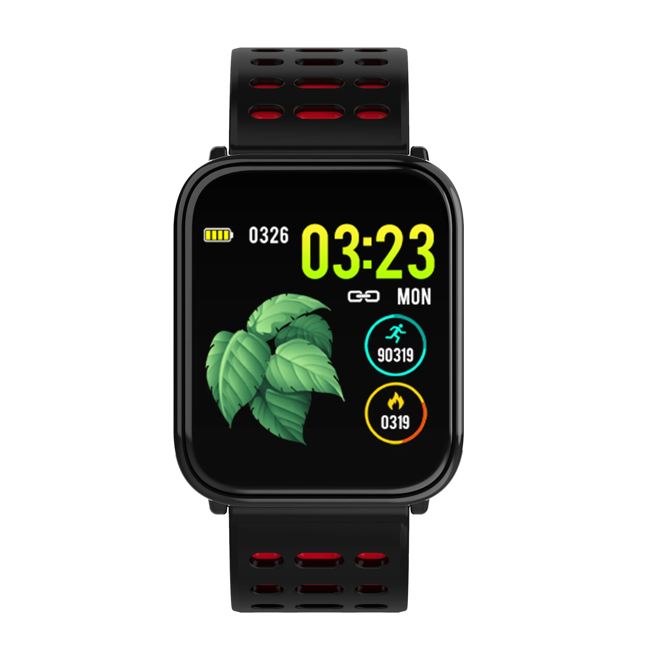 

2019 NEW Touch Screen Smart Watch Blood Pressure Heart Rate Tracker Sleep Watch Sports Smart watch For IOS Android, Black blue green red