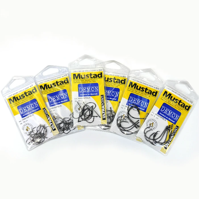 Ganchos de Pesca Ganchos de Pesca da Sharp Prova de Ferrugem Mustad 39951 # Círculo Demônio Alta Aço Carbono da Sharp Forte à Anzuelos Mar Carpa Pesca Noruega 12 High Quality Esporte e Lazer