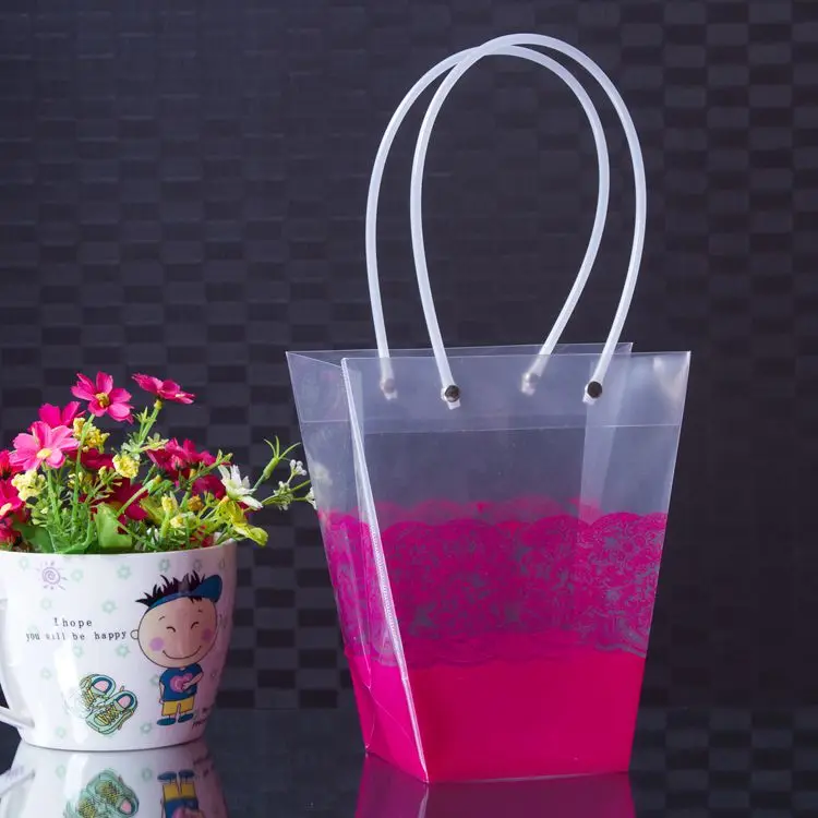 Clear Pp Plastic Flower Bag Fresh Flowers Sleeve Packaging Bags With