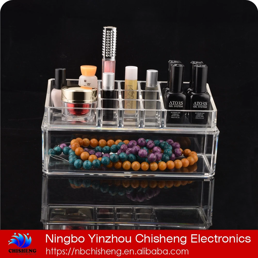 clear acrylic cosmetic & makeup organizer drawer
