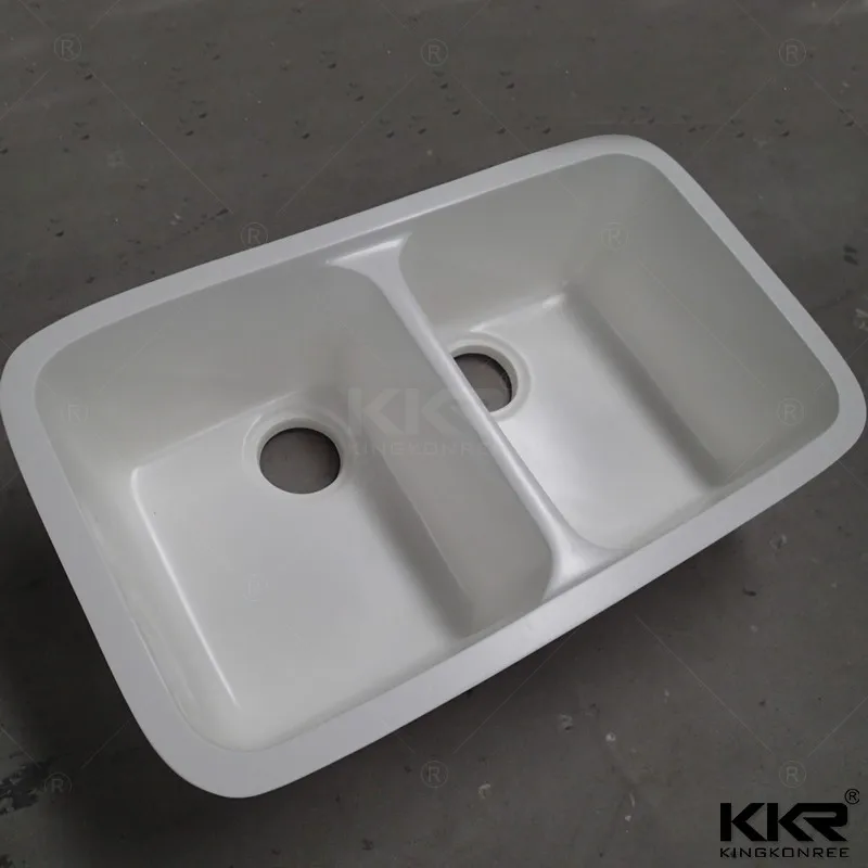 Custom solid surface small apartment size white kitchen sink prices