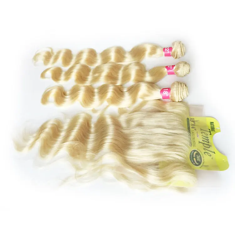 

Wholesale bundle hair blonde,brazilian body wave hair weaving,613 color weave human hair, #1b or as your choice