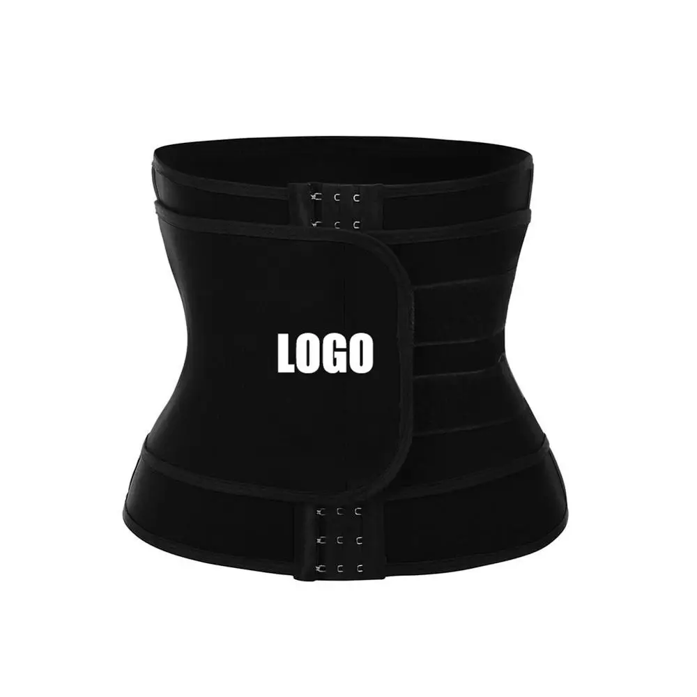 Double Slimming Body Shaper Adjustable Hooks And Compression Belt Tummy Control Neoprene Waist Trainer Women
