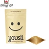 Proper price top quality stand up brown paper craft bag zip top