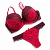 Hot sale black with red color ladies sexy net bra sets sexy bra panty set