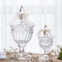 

Wedding Decoration European Vintage Large Glass Candy Storage Jar