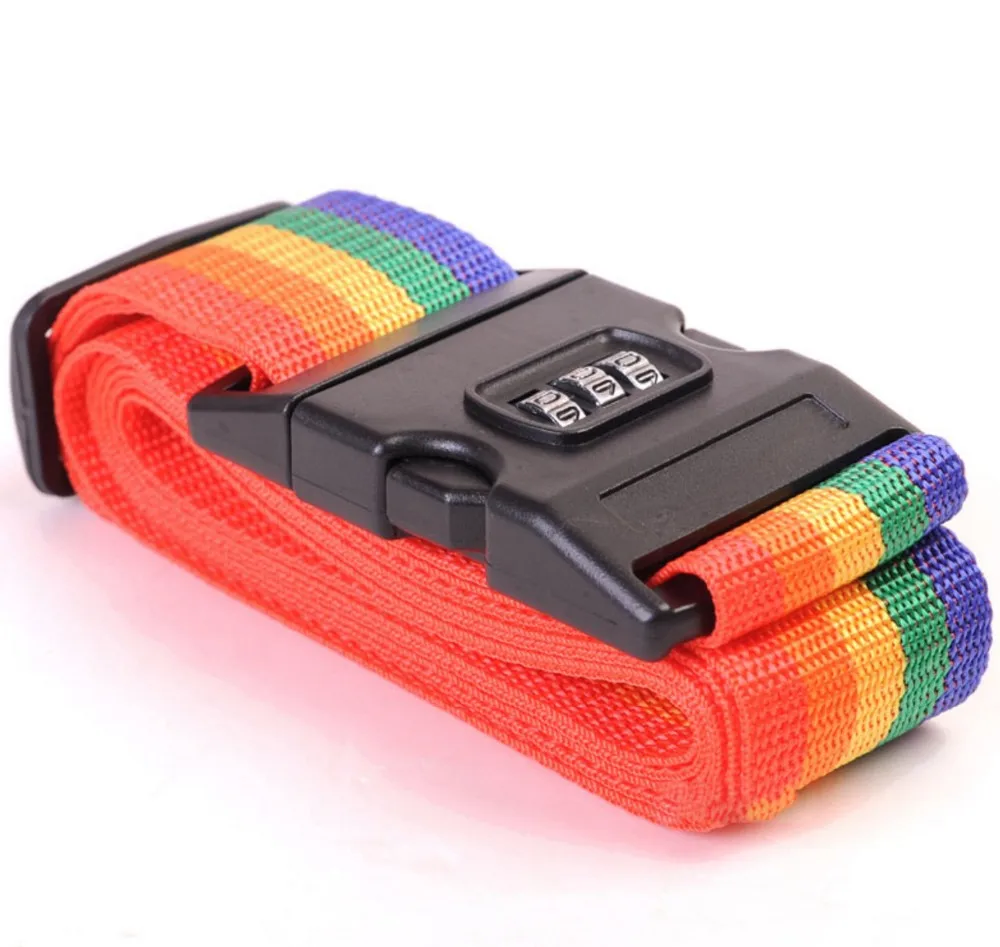 rainbow suitcase strap