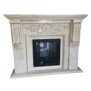 White Stone Fireplace Mantel White Stone Fireplace Mantel