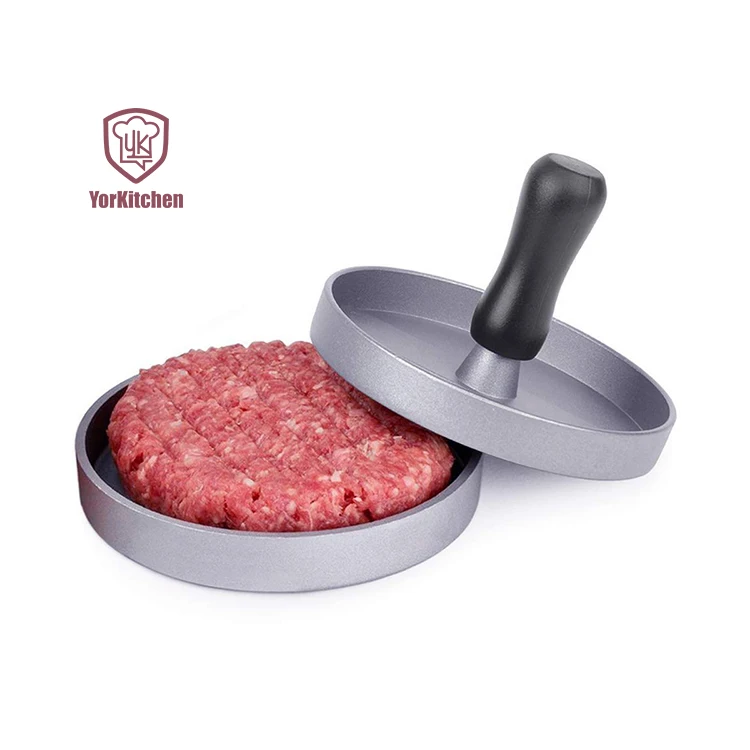 

Burger Press Squeezing Mold Wooden Handle Patties Meat Press Kitchen Gadget