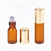 1 ml 2 ml 3 ml essential oil amber glass vial roll on bottle with printing