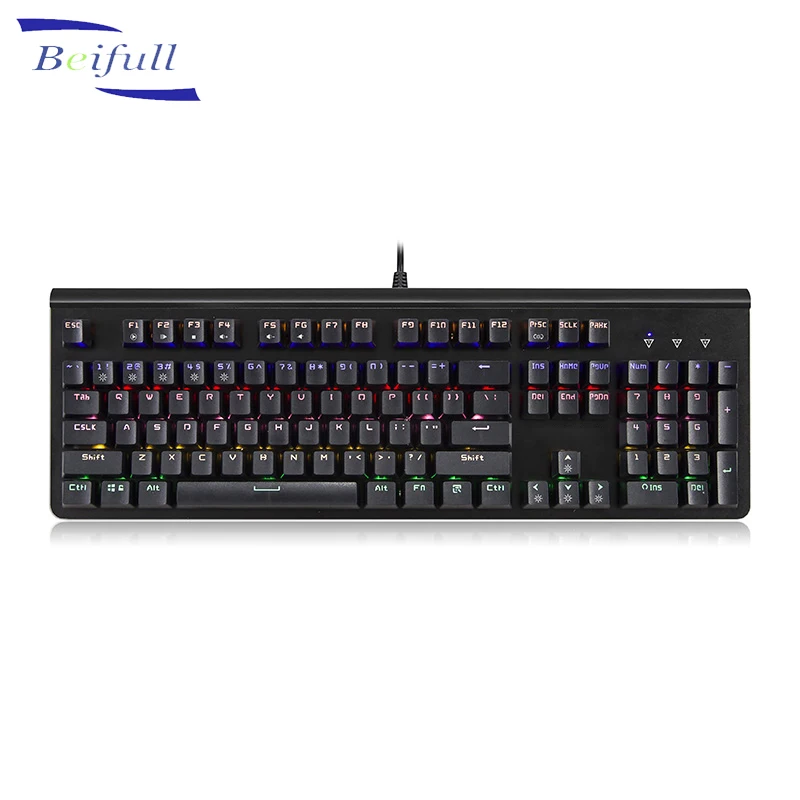 

Free Shipping Waterproof best mechanical keyboard cheap with colorful LED light