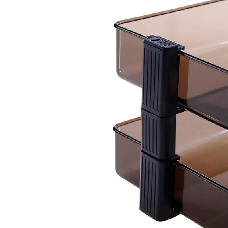 
US-5022 Folding Office File Tray 2 Layers Plastic Letter Organizer Desktop Paper Sorter 
