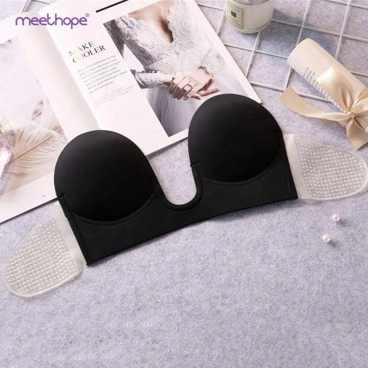 

Chinese Hot selling Strapless Self Adhesive Invisible Push-up silicone bra for Women, Existing or as customer's require