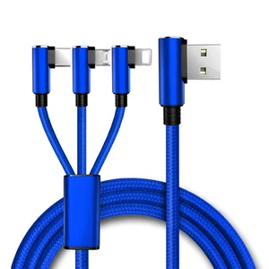 Angle Elbow 3 1 USB Charging Cable Apple Android