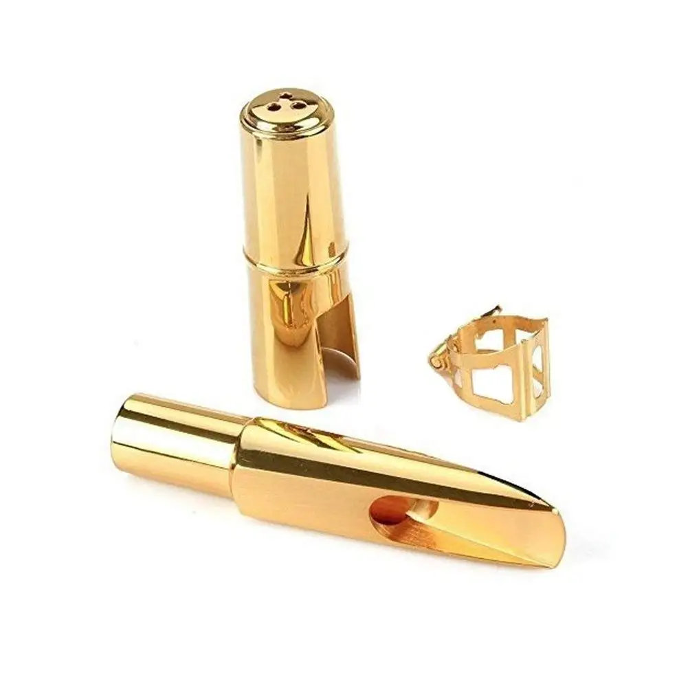 Aibay Nickel Platedze Bb Tenor Metal Saxophone Mouthpiece with Cap and Ligature Size #7 Bb Tenor Sax Mouthpiece