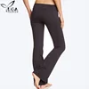 Long Black Custom Nylon Spandex Women Yoga Pants Outfit Bootcut Yoga Pants