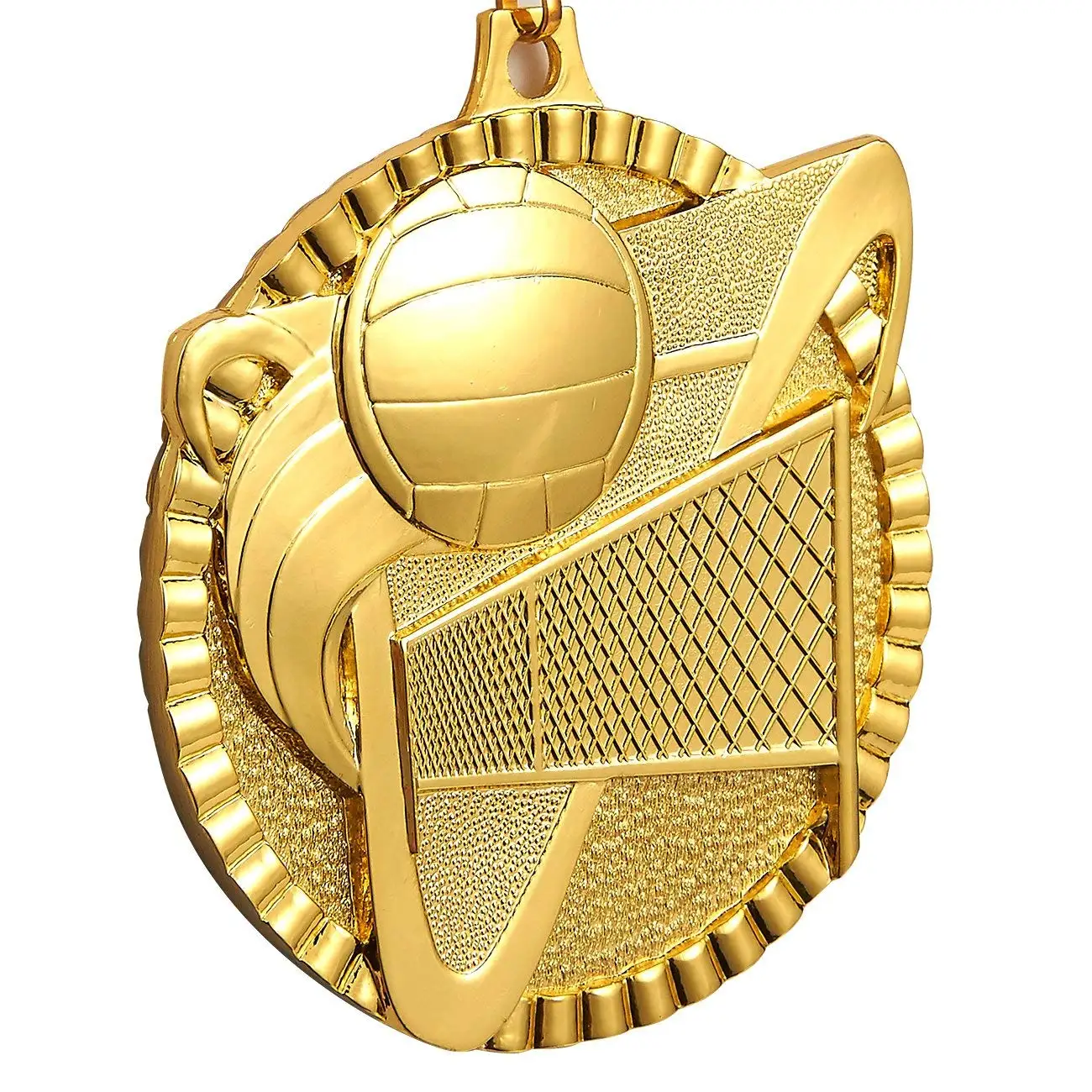 工厂批发金属礼品工艺品运动纪念品锌合金排球奖牌