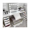 China Fashion craftman style white light latest Simple Atmospheric Bedroom Dressing Table Wooden used in wedding room