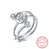 Factory wholesale simple silver stone jewelry women finger ring designs