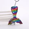 Mermaid Tail Sequins Bag Automobile Pendant Key Buckle Ring Chain