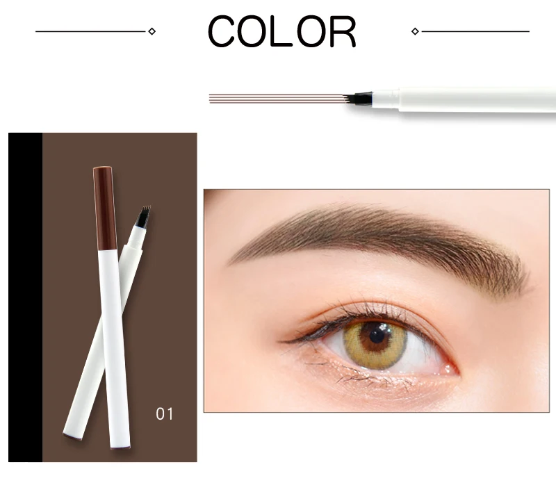 eyebrow pen waterproof smooth eyebrow pen long-lasting makeup