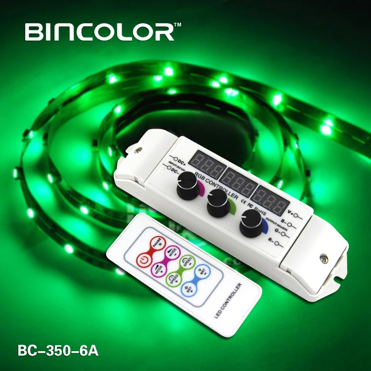 BC-350 RF remote Rotary switch rgb led dimmer digital display led rgb controller rf remote