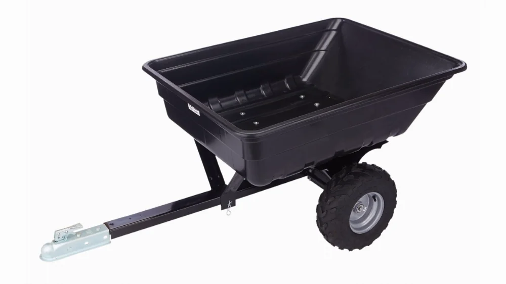 garden cart lawn tractor steel utility hauling atv trailer heavy